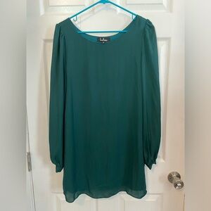 Lulu’s dark green long sleeve mini dress